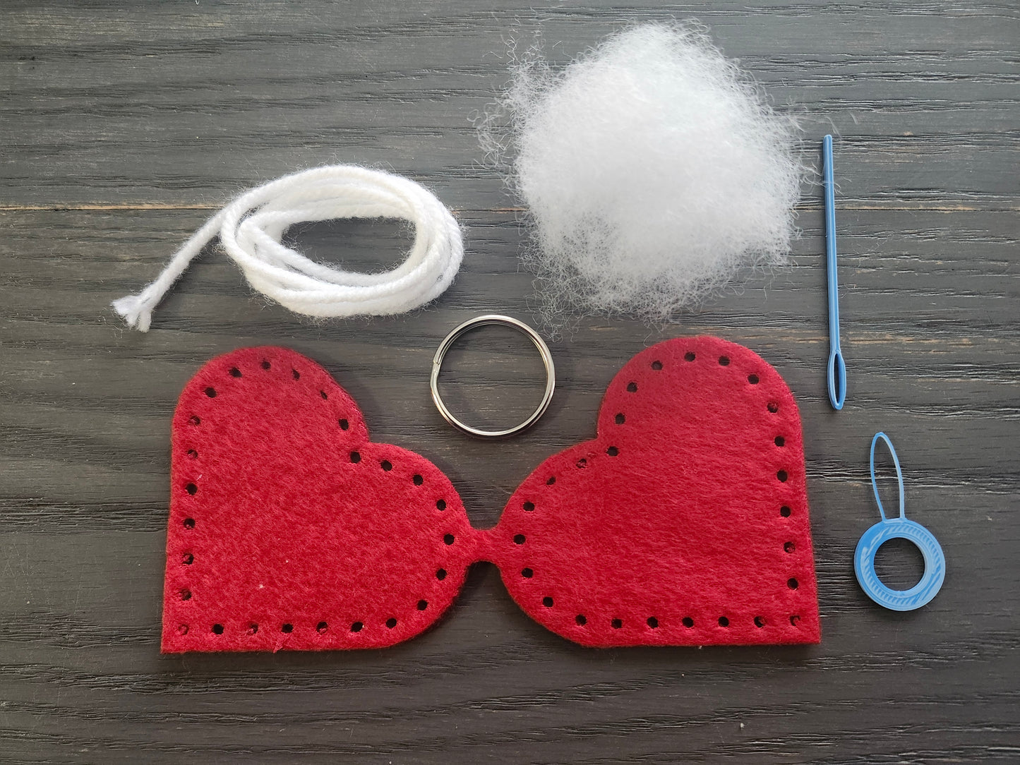 Classroom Valentine's Keychain Sewing Kits